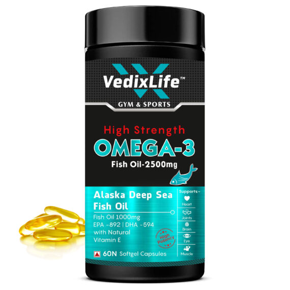 Omega-3, Fish Oil Capsules, 3x